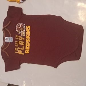NWOT NFL Washington Redskins "I'm Set To Play Redskins" Onesie Size 3-6 Months
